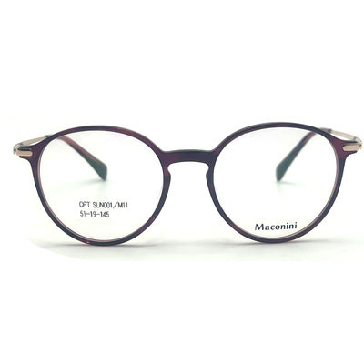 Good price OPT SUN001 Acetate Optical Frame with high elasticity temples trendy Round Style Fashionable Look online