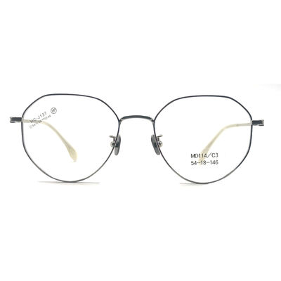 Good price MD114 Round Metallic Optical Frames 54-18-146 With Lightweight Material online