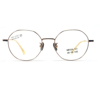 Good price MD124 Metallic Optical Frames in Round Shape Metallic Design online