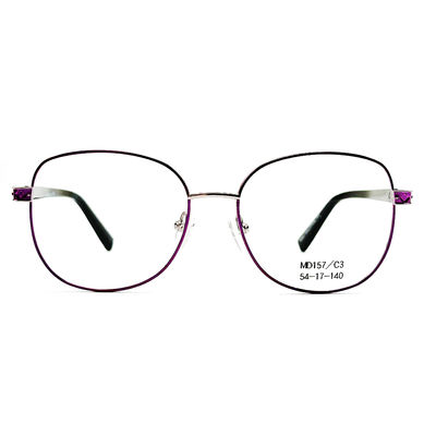 Good price MD157 Womens Square Stainless Steel Optical Frames 54-17-140 Size online