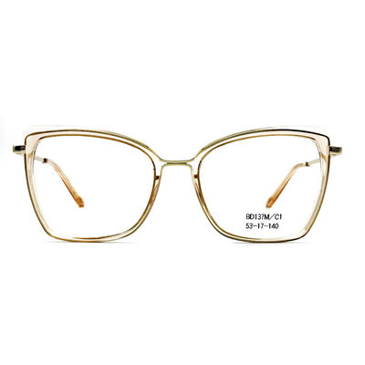 Good price BD137M Vintage Square Womens Acetate Metal Glasses Customized color online