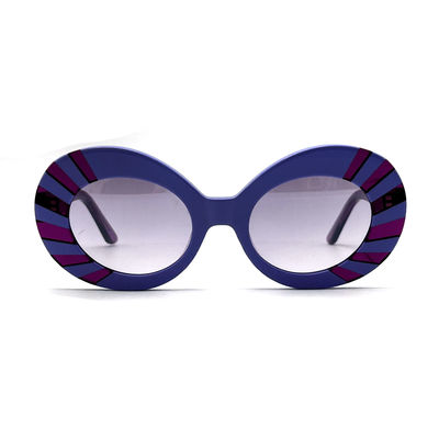 Good price AS102 Womens Round Acetate Frame Sunglasses 100% UV Protection online