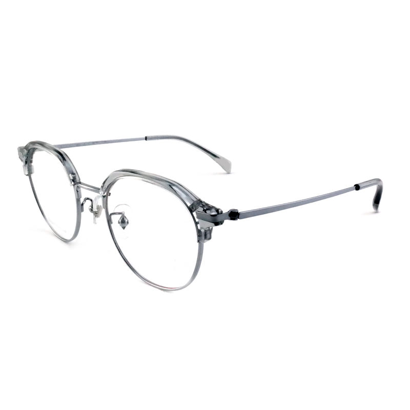 FP2713 Vintage Round Acetate Metal Glasses Unisex Lightweight Spectacle