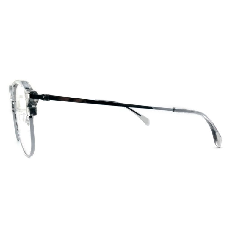 FP2713 Vintage Round Acetate Metal Glasses Unisex Lightweight Spectacle