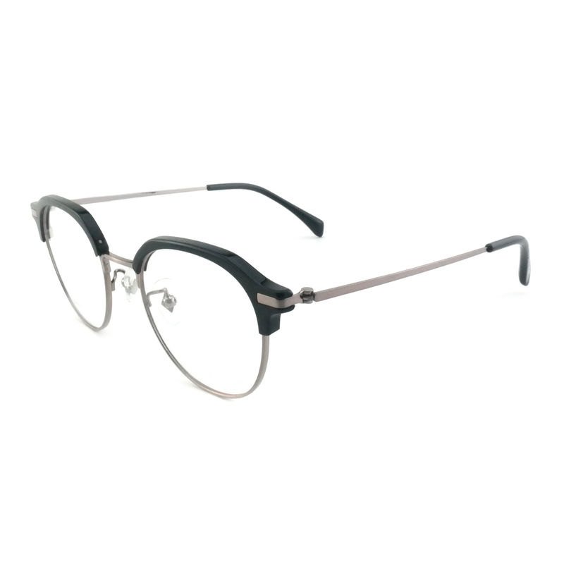 FP2713 Vintage Round Acetate Metal Glasses Unisex Lightweight Spectacle