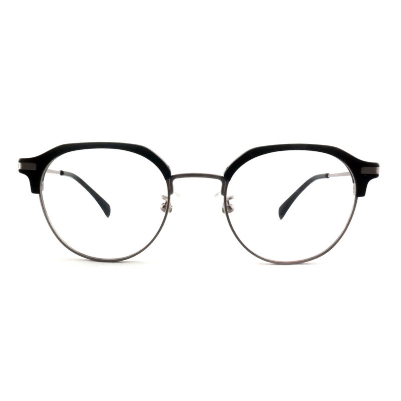FP2713 Vintage Round Acetate Metal Glasses Unisex Lightweight Spectacle