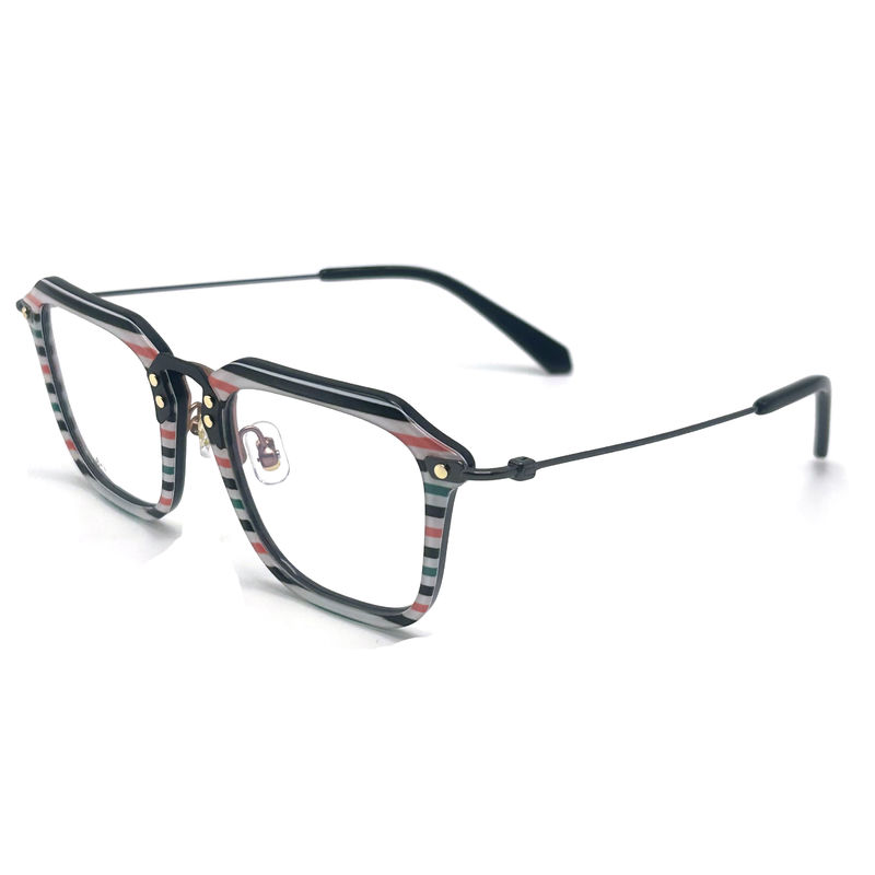 BD124 Customized Frame Color Acetate Metal Frames with 142mm Temple Length
