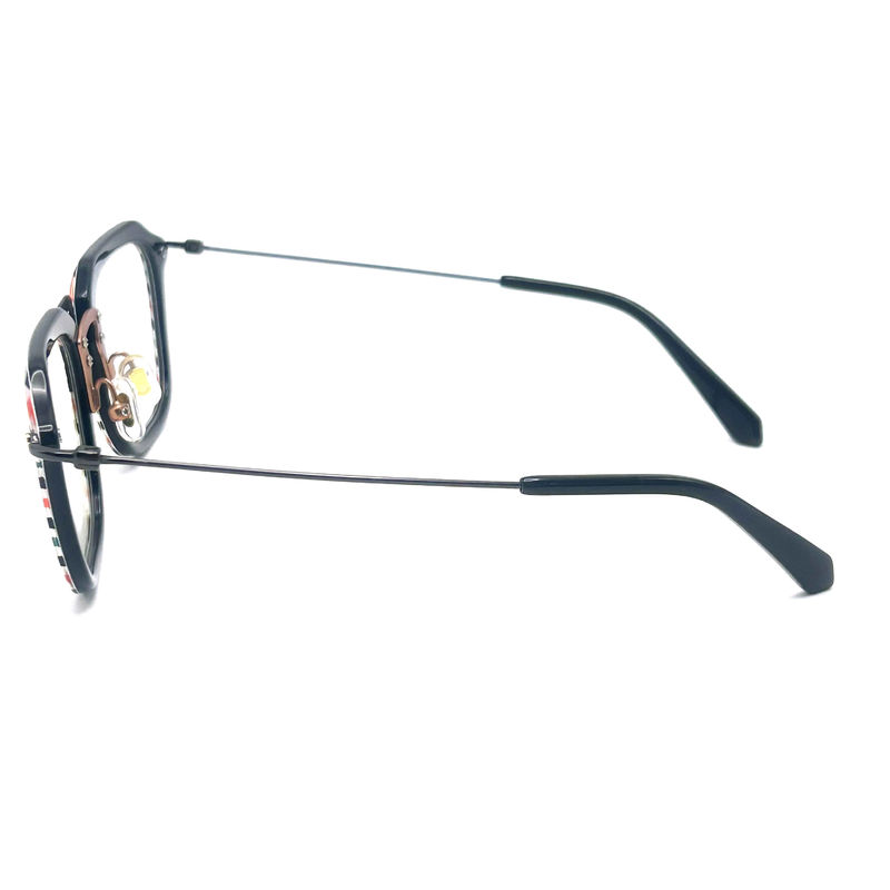 BD124 Customized Frame Color Acetate Metal Frames with 142mm Temple Length