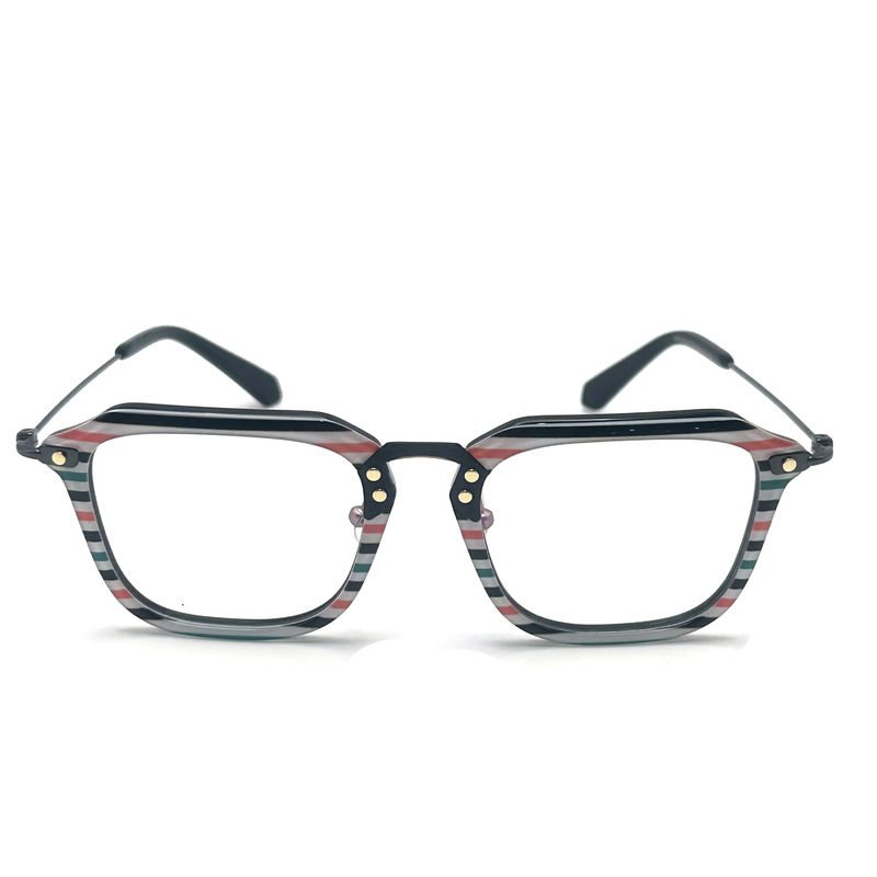 BD124 Customized Frame Color Acetate Metal Frames with 142mm Temple Length