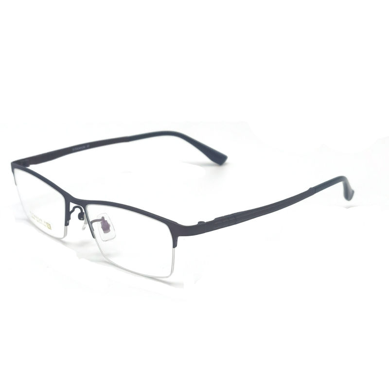 TD061 Elegant Titanium Frame for Eyeglasses with Semi-rimless Eyeshape and Rectangle Design