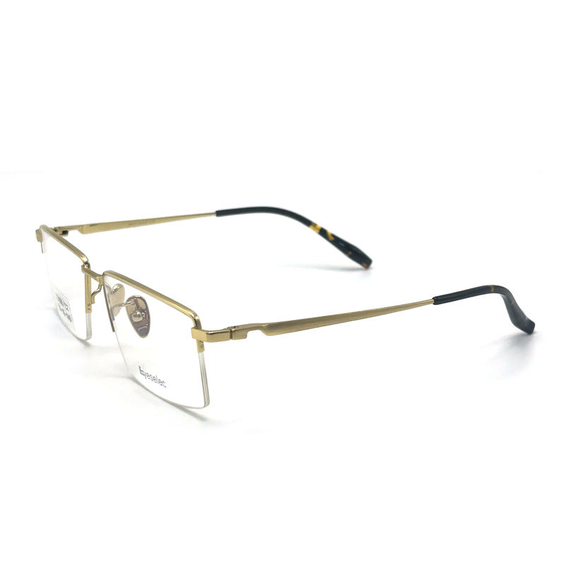 TD038  Semi-rimless Titanium Frame for Men - Perfect Balance of Style and Function
