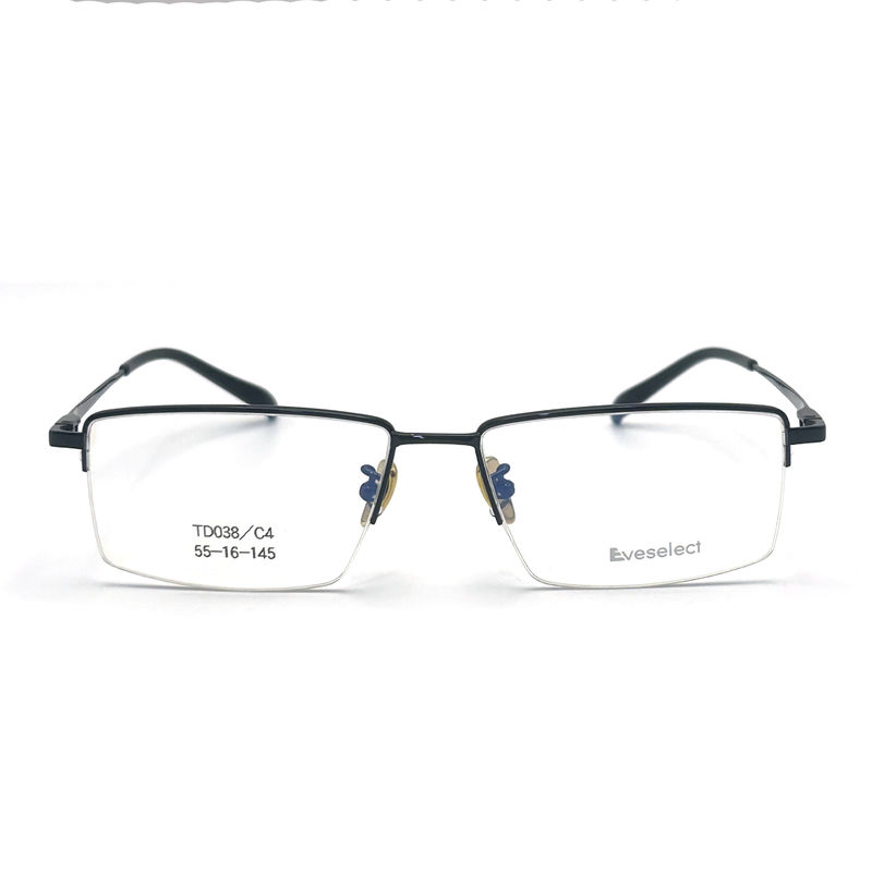 TD038  Semi-rimless Titanium Frame for Men - Perfect Balance of Style and Function
