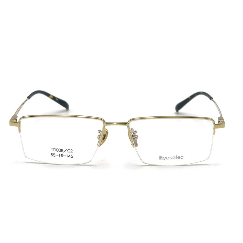 TD038  Semi-rimless Titanium Frame for Men - Perfect Balance of Style and Function