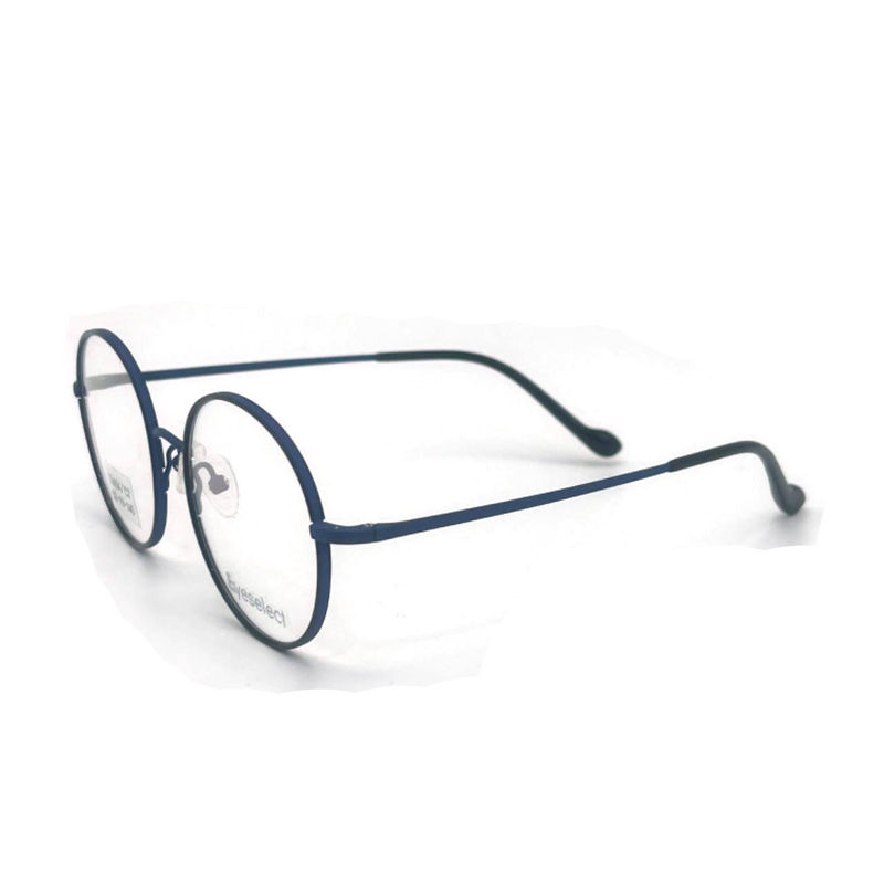 TD054 Round Titanium Frame with Adjustable Nose Pads Size 52-19-145