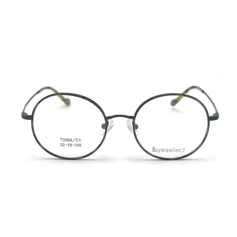 TD054 Round Titanium Frame with Adjustable Nose Pads Size 52-19-145