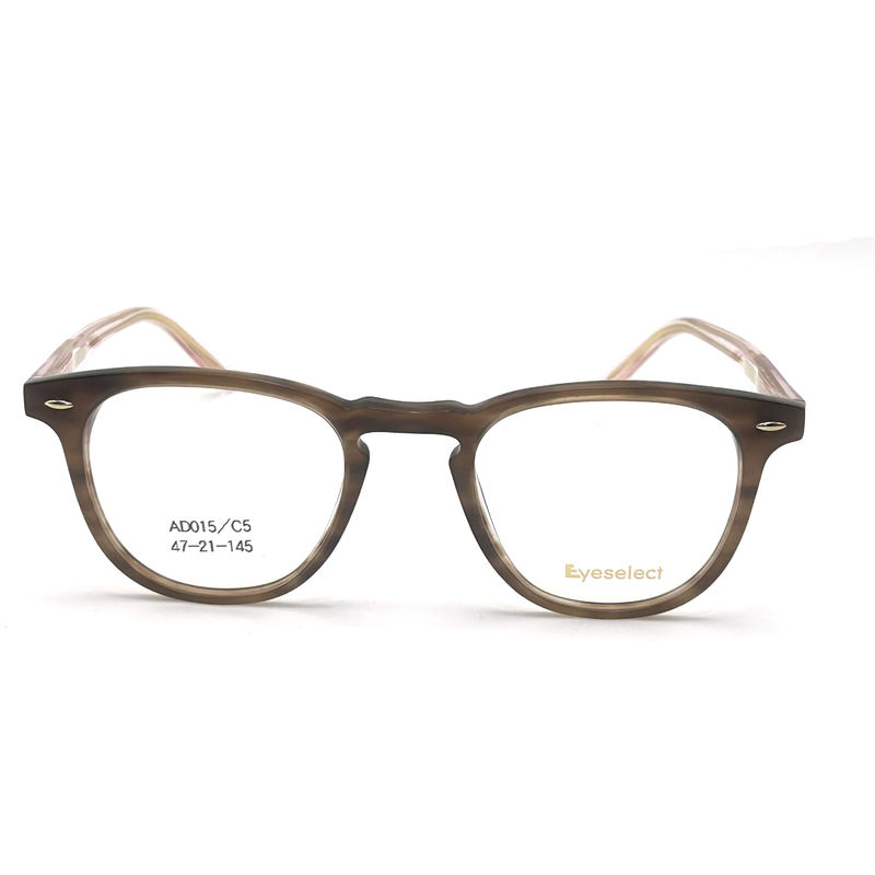 AD015 Round Acetate Optical Frame with Customized Features for Fashion Forward Looks