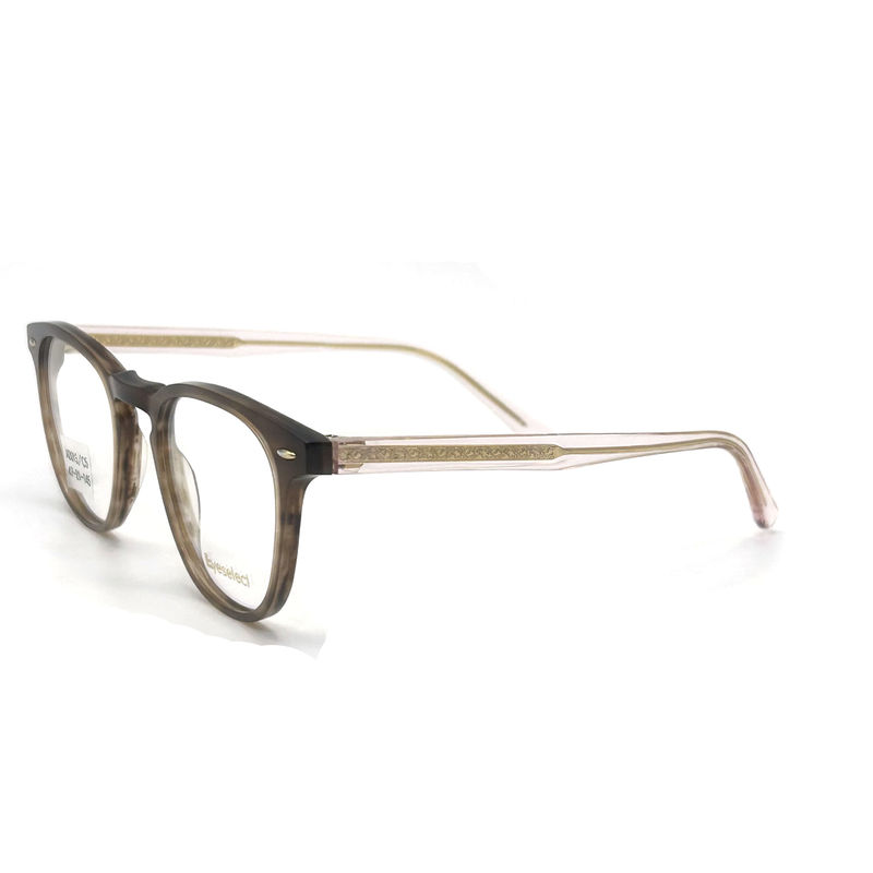 AD015 Round Acetate Optical Frame with Customized Features for Fashion Forward Looks