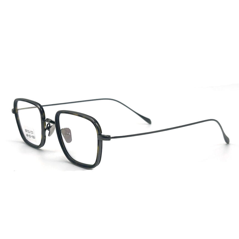 BD103 Custom Frame Color Square Acetate Metal Frames - Premium Quality