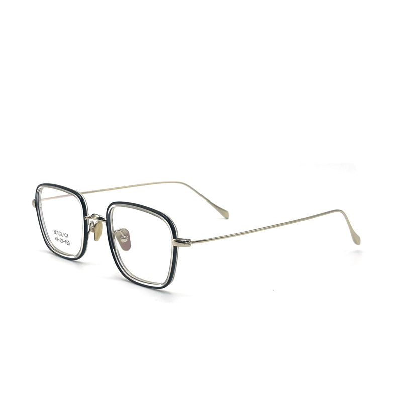 BD103 Custom Frame Color Square Acetate Metal Frames - Premium Quality