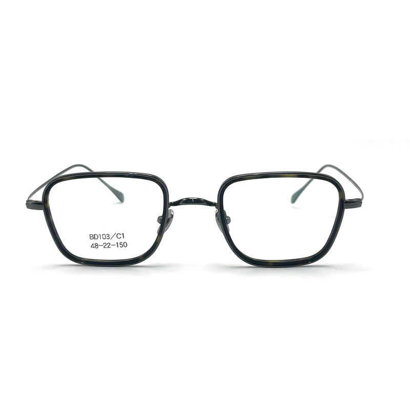 BD103 Custom Frame Color Square Acetate Metal Frames - Premium Quality
