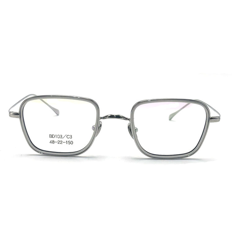 BD103 Custom Frame Color Square Acetate Metal Frames - Premium Quality