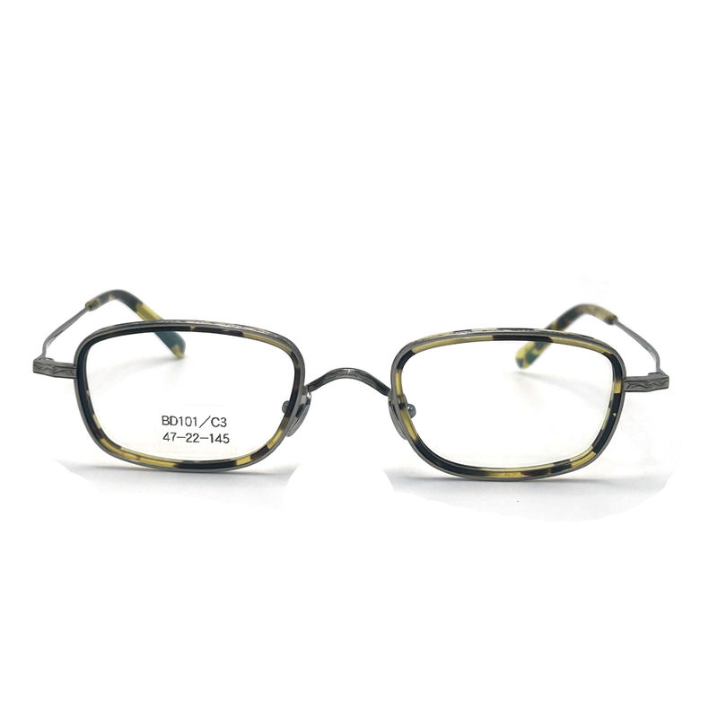 BD101 Customizable Frame Color Acetate Metal Frames - Rectangular Shape