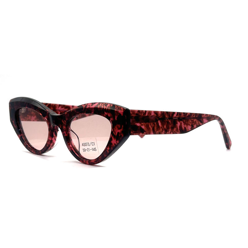 AS073 Acetate Frame Sunglasses for Women with CR 39 Lens Material and Elegant Style