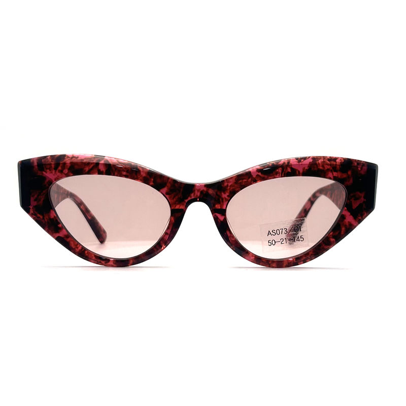 AS073 Acetate Frame Sunglasses for Women with CR 39 Lens Material and Elegant Style