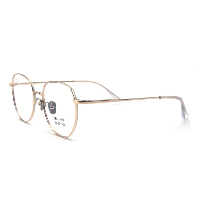 MD111 Stainless Steel Metallic Optical Frames Durable Frame Size 53-17-145