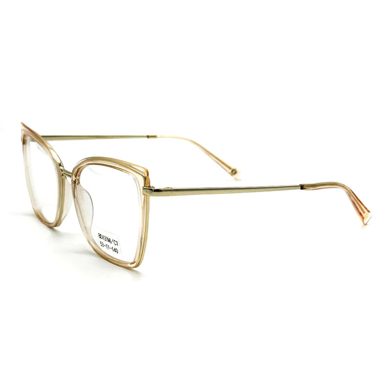 BD137M Vintage Square Womens Acetate Metal Glasses Customized color