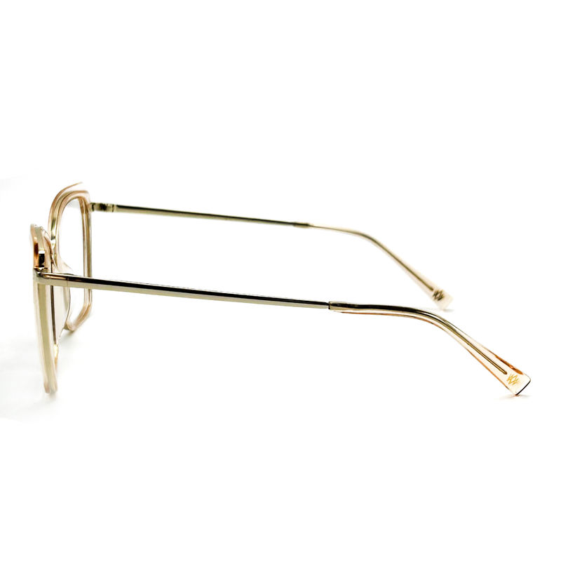 BD137M Vintage Square Womens Acetate Metal Glasses Customized color