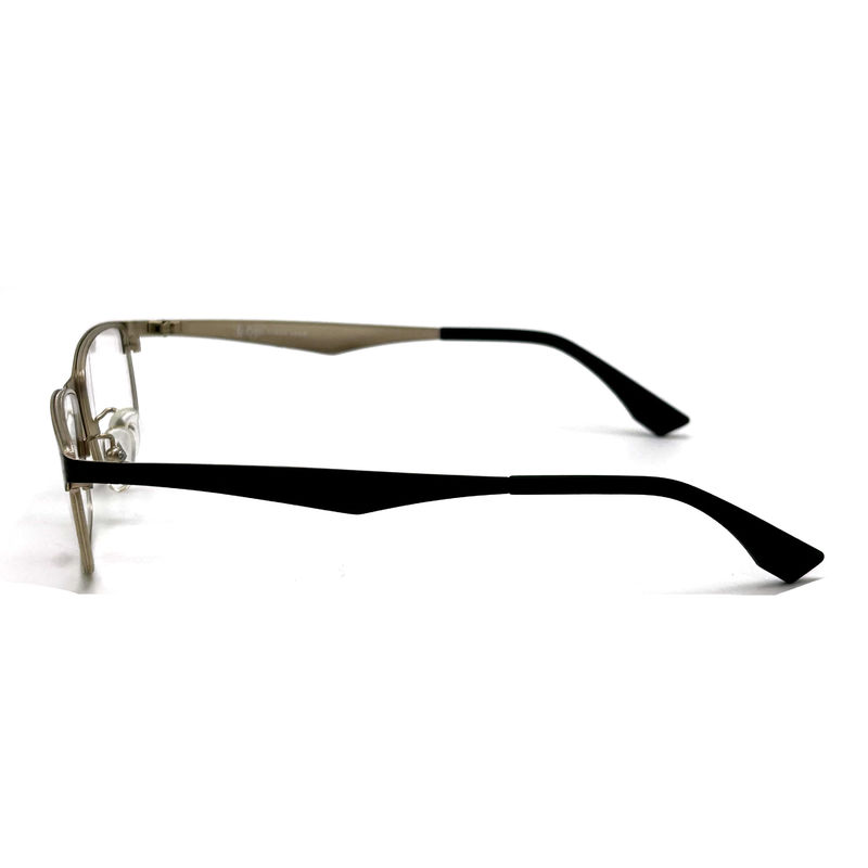 FM7077 Rectangle Stainless Steel Optical Frames 54-17-140 Size with 140mm Temple Length