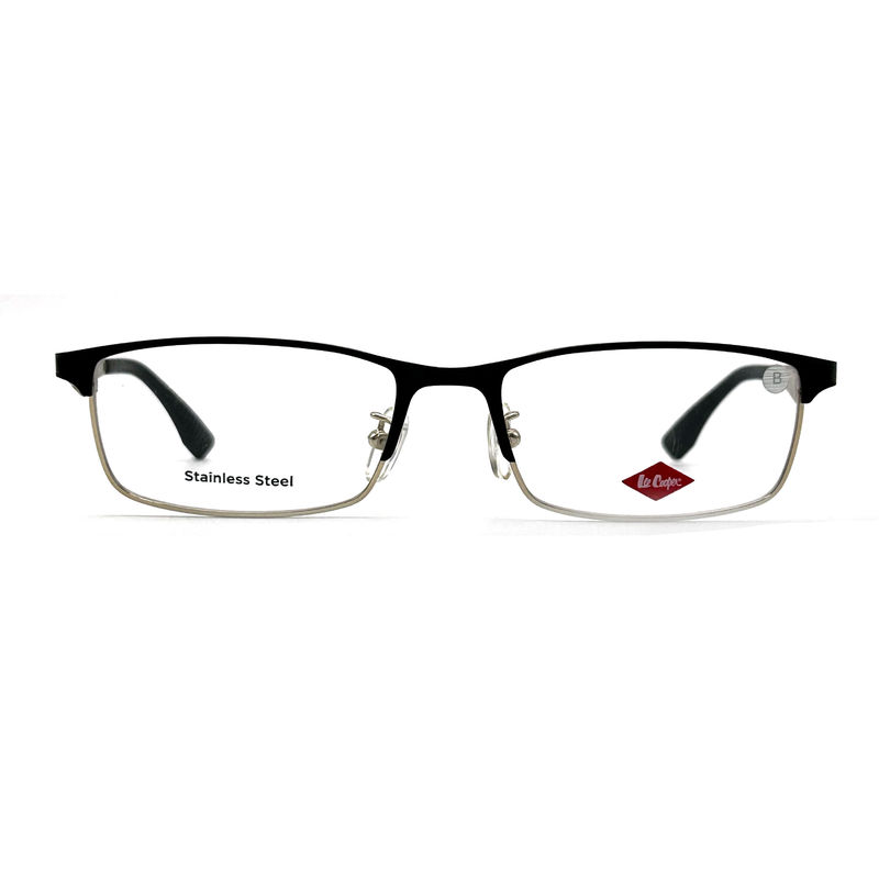 FM7077 Rectangle Stainless Steel Optical Frames 54-17-140 Size with 140mm Temple Length
