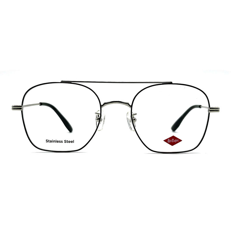 FM7112 Square Unisex Optical Metal Frame Stainless Steel Size 53-20-145