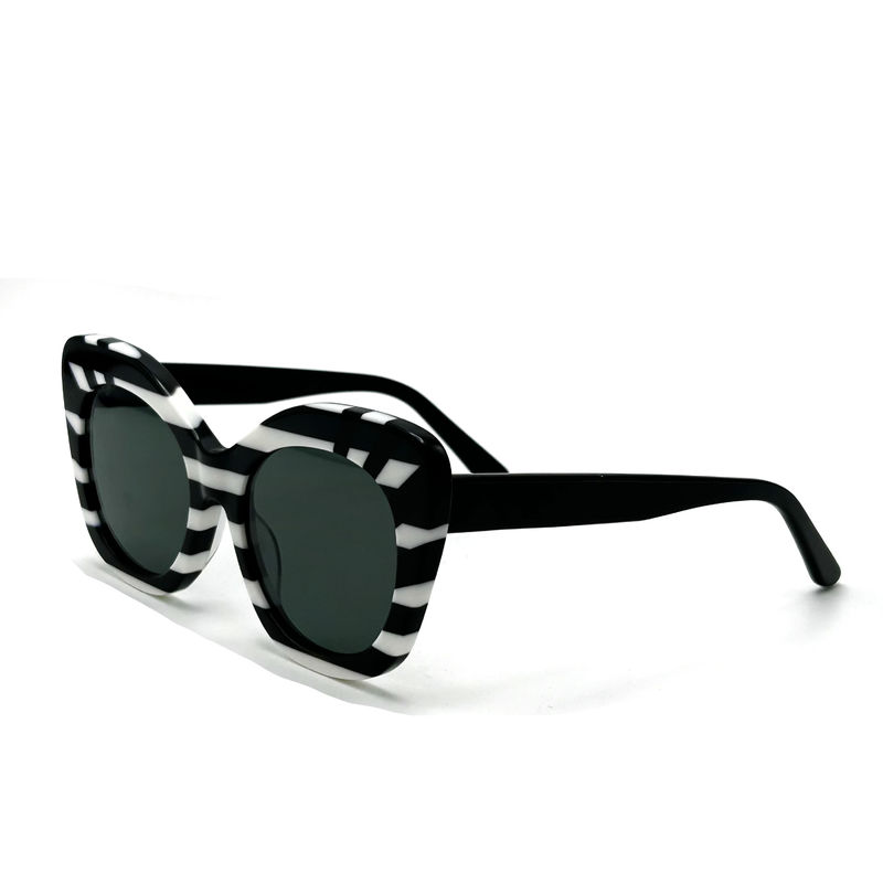 Square Eye Shape Acetate Frame Sunglasses for Women 100% UV Protection-model AS104 ,Sunglasses OEM Factory