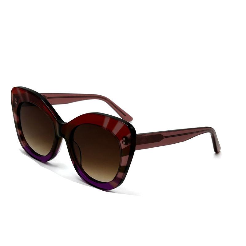 Square Eye Shape Acetate Frame Sunglasses for Women 100% UV Protection-model AS104 ,Sunglasses OEM Factory