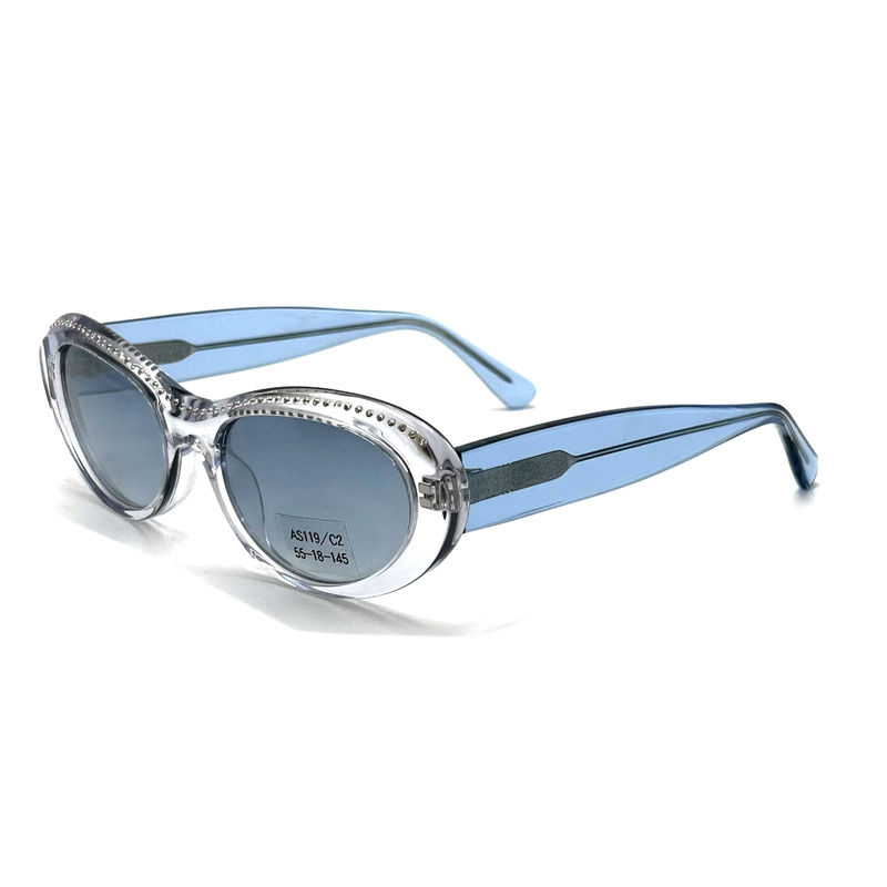 Acetate Sheet Frame Womens Classic Butterfly Sunglasses with Strass-AS119 ,ODM/OEM Factory