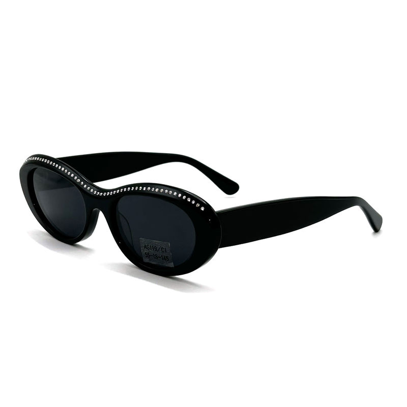 Acetate Sheet Frame Womens Classic Butterfly Sunglasses with Strass-AS119 ,ODM/OEM Factory