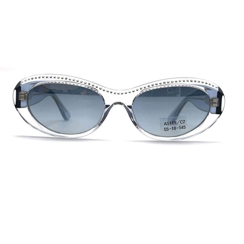 Acetate Sheet Frame Womens Classic Butterfly Sunglasses with Strass-AS119 ,ODM/OEM Factory