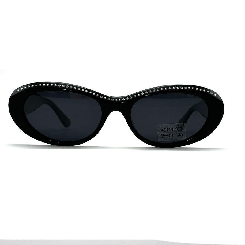 Acetate Sheet Frame Womens Classic Butterfly Sunglasses with Strass-AS119 ,ODM/OEM Factory