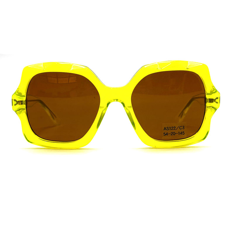 Acetate Frame Sunglasses Featuring Modern Style——model AS122 - CR 39 100% UV Protection, ODM/OEM factory