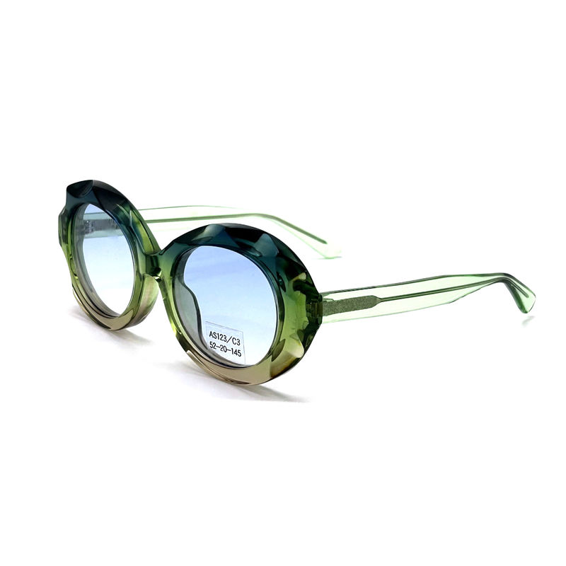 Acetate Frame Sunglasses with 100% UV Protection-AS123, ODM/OEM Customerzied Eyeglasses Factory