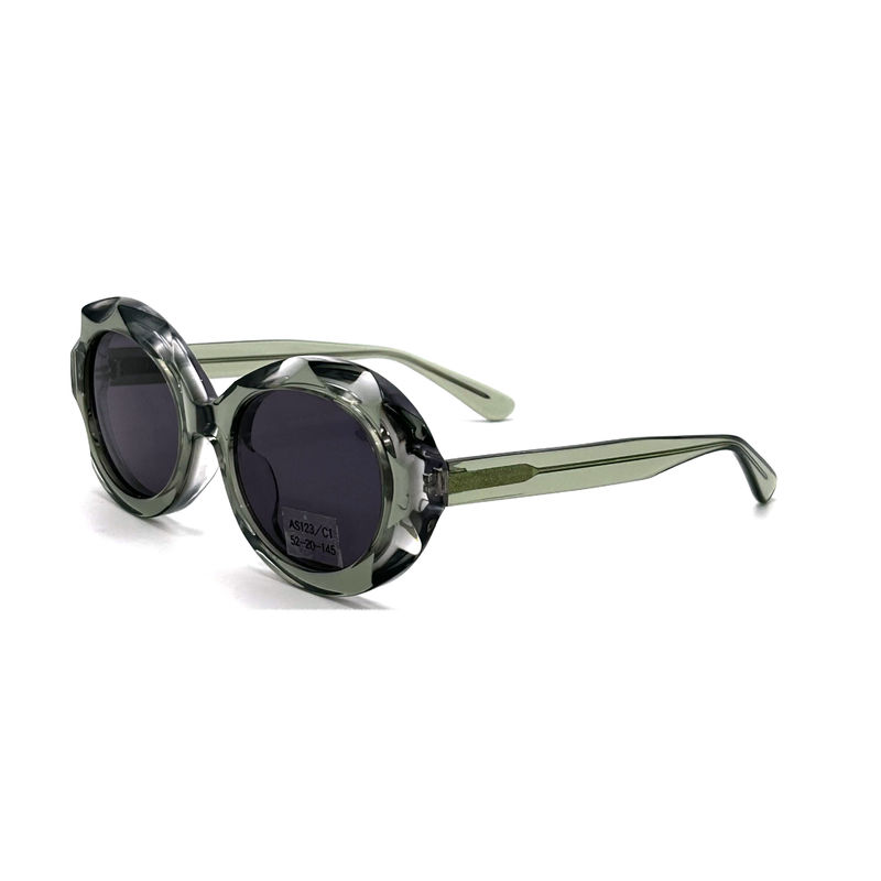 Acetate Frame Sunglasses with 100% UV Protection-AS123, ODM/OEM Customerzied Eyeglasses Factory