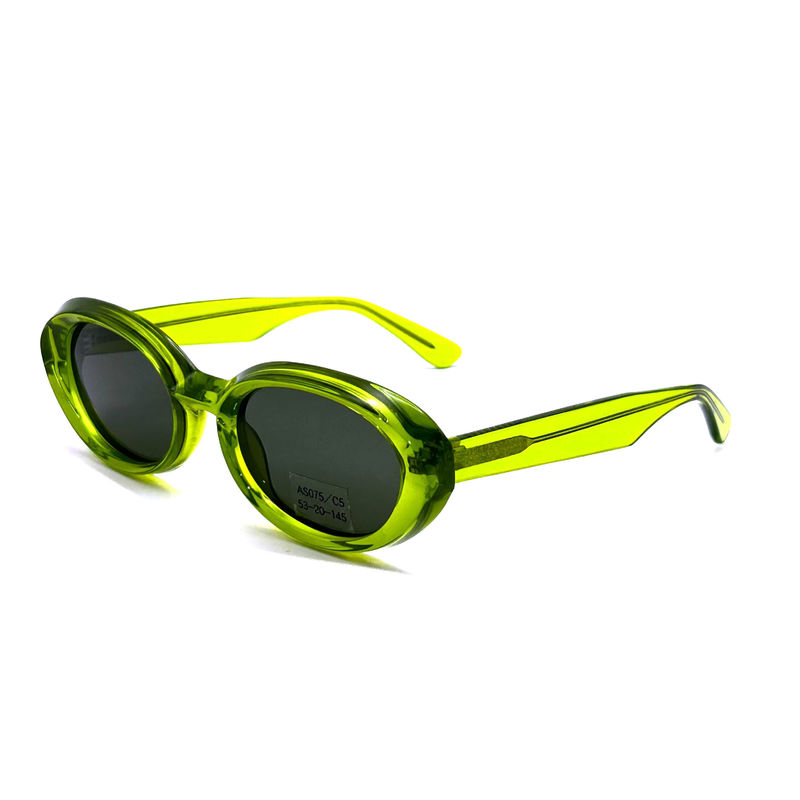 Acetate Frame Sunglasses Fashionable Oval Eye Shape and Classic Frame Style-model AS075,Sunglasses Manufactory OEM/ODM