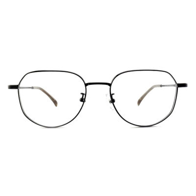Good price TF3336 Optical Round Titanium Eyeglasses Frames Vacuum Plating Customized online