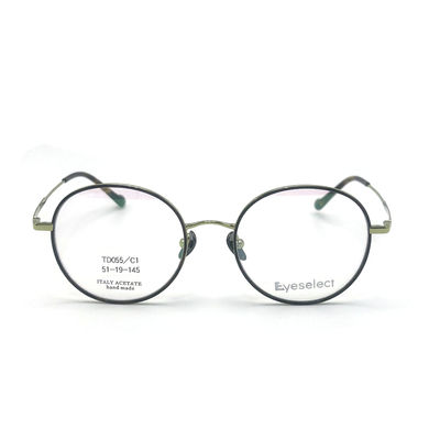 Good price TD055 Stylish Round Titanium Frame Glasses for Women - Durable and Lightweight online